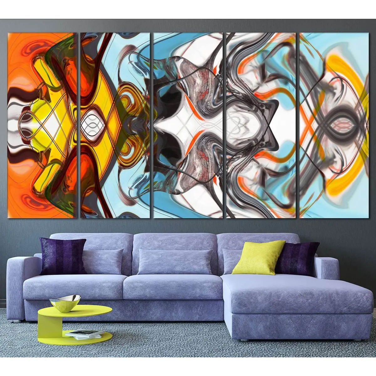 Vibrant Abstract Canvas Art Print #787 – Pre-Stretched & Ready to Hang