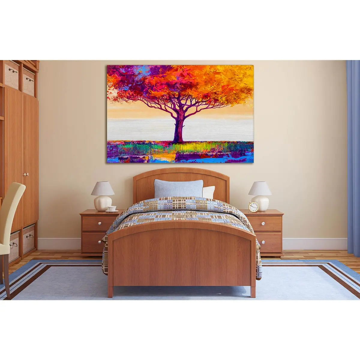 Colorful Abstract Tree №Sl600 Ready To Hang Canvas Print 1