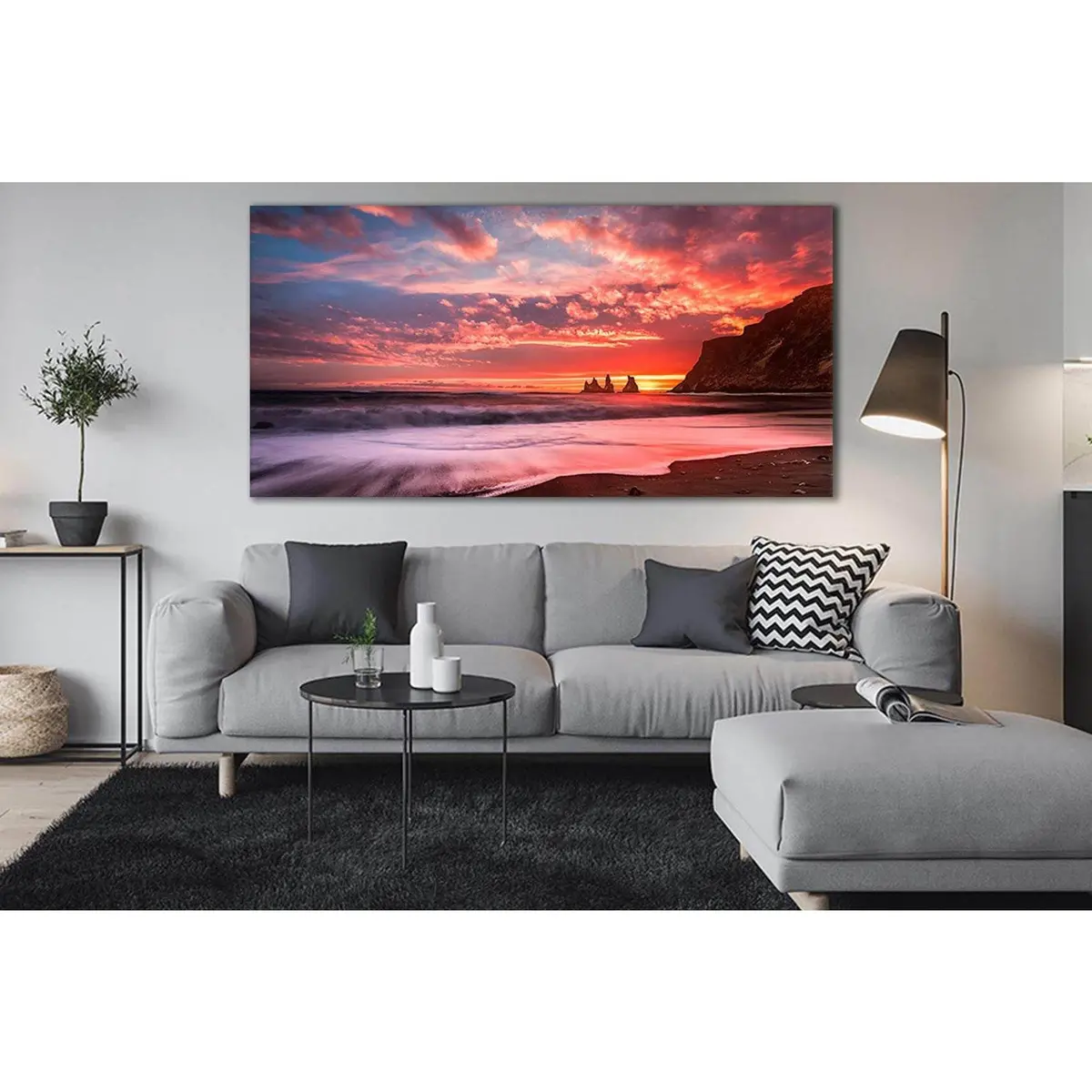 Colorful And Beautiful Sunset №Sl275 Ready To Hang Canvas Print 2