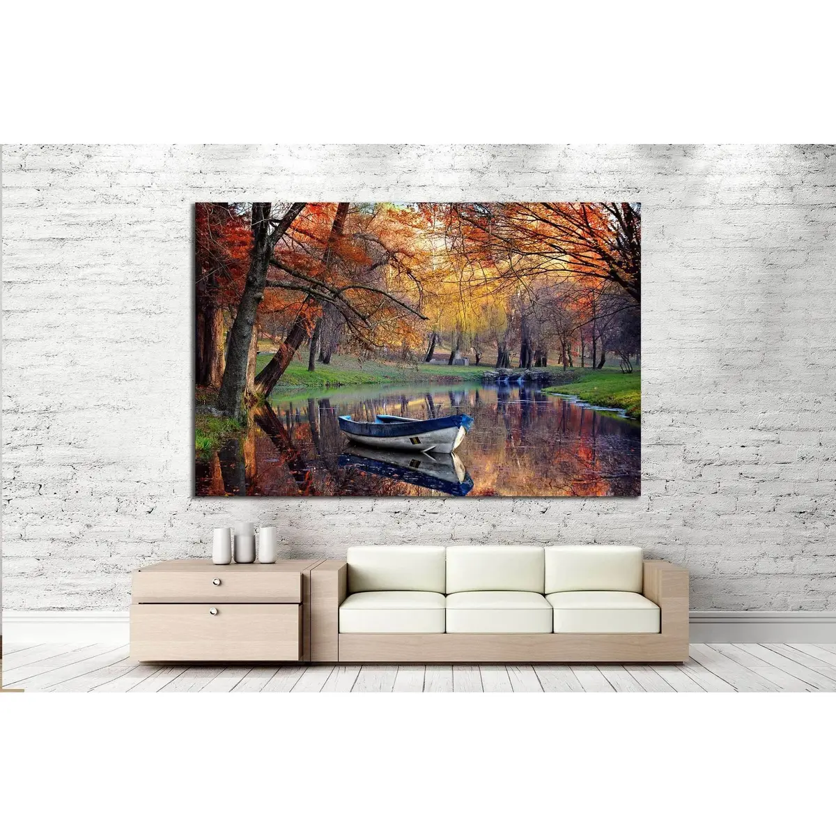 Colorful Autumn Landscape №850 Ready To Hang Canvas Print 3