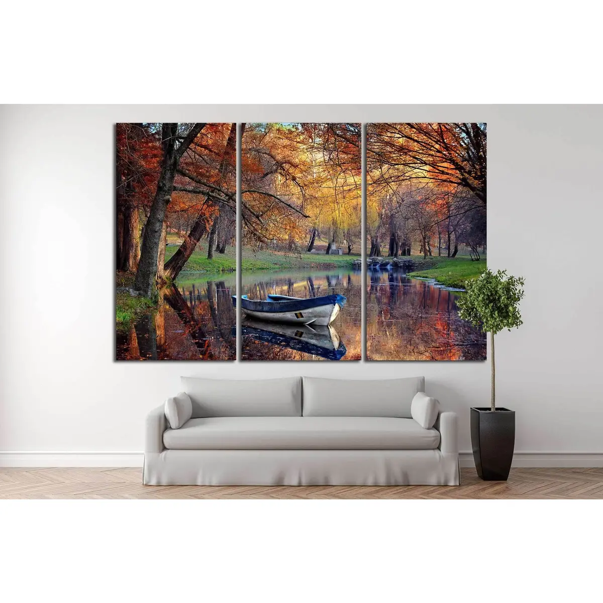 Colorful Autumn Landscape №850 Ready To Hang Canvas Print 5