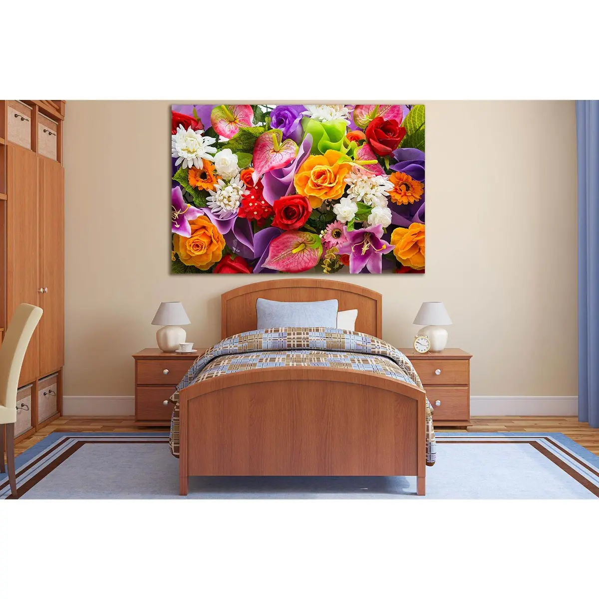 Colorful Bouquet Of Flowers №Sl674 Ready To Hang Canvas Print 1