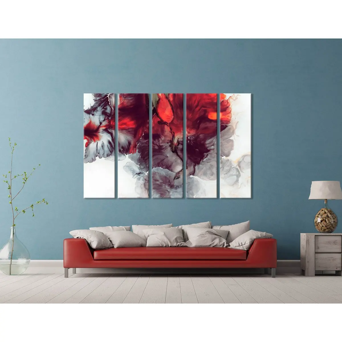 Vibrant Floral Abstract Canvas Art Print №04384