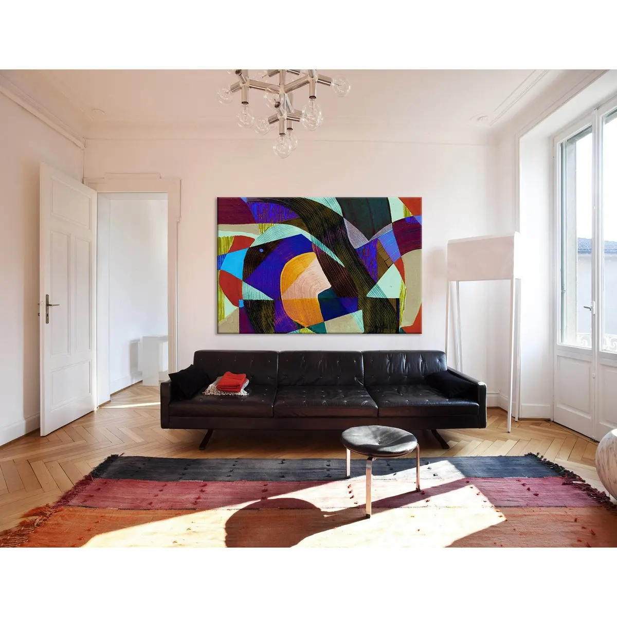 Colorful Geometry Abstract №04322 Ready To Hang Canvas Print 3