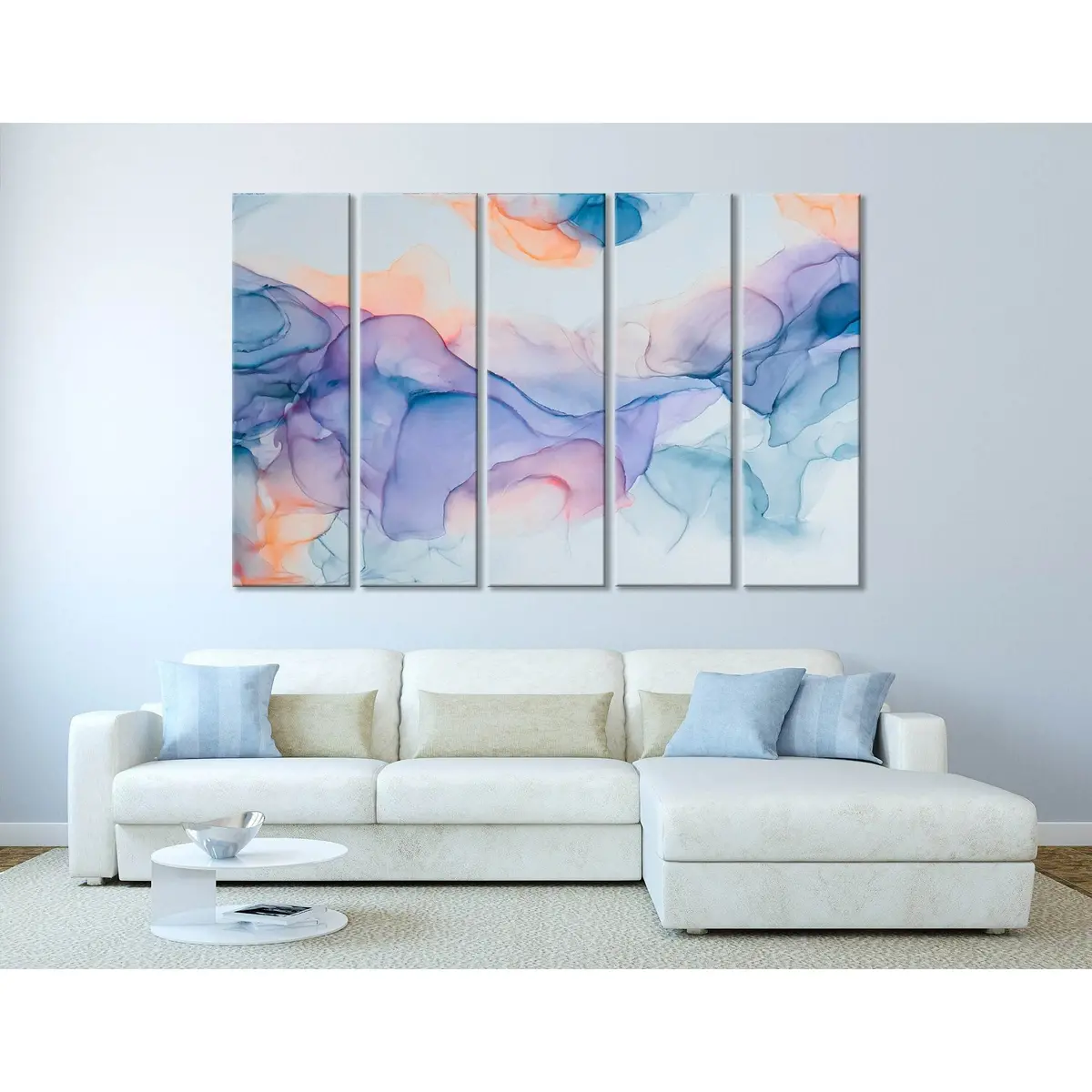 Vibrant Smoke Abstract Canvas Art Print – Ready-to-Hang Wall Decor