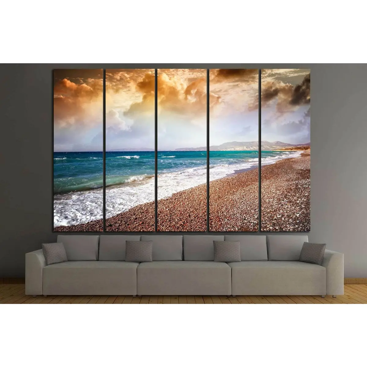 Vibrant Sea Sunset Canvas Art №844 – Premium Ready-to-Hang Wall Decor - Image 3