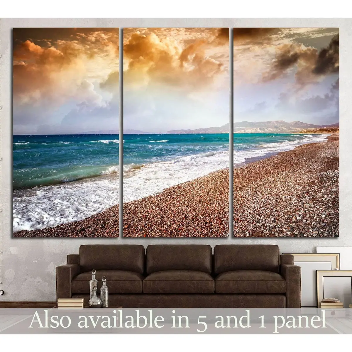 Colorful Sunset On The Sea №844 Ready To Hang Canvas Print 5
