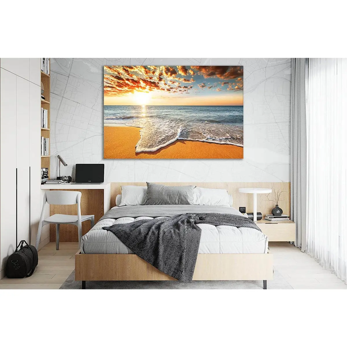 Colorful Sunset On The Sea №Sl137 Ready To Hang Canvas Print 1