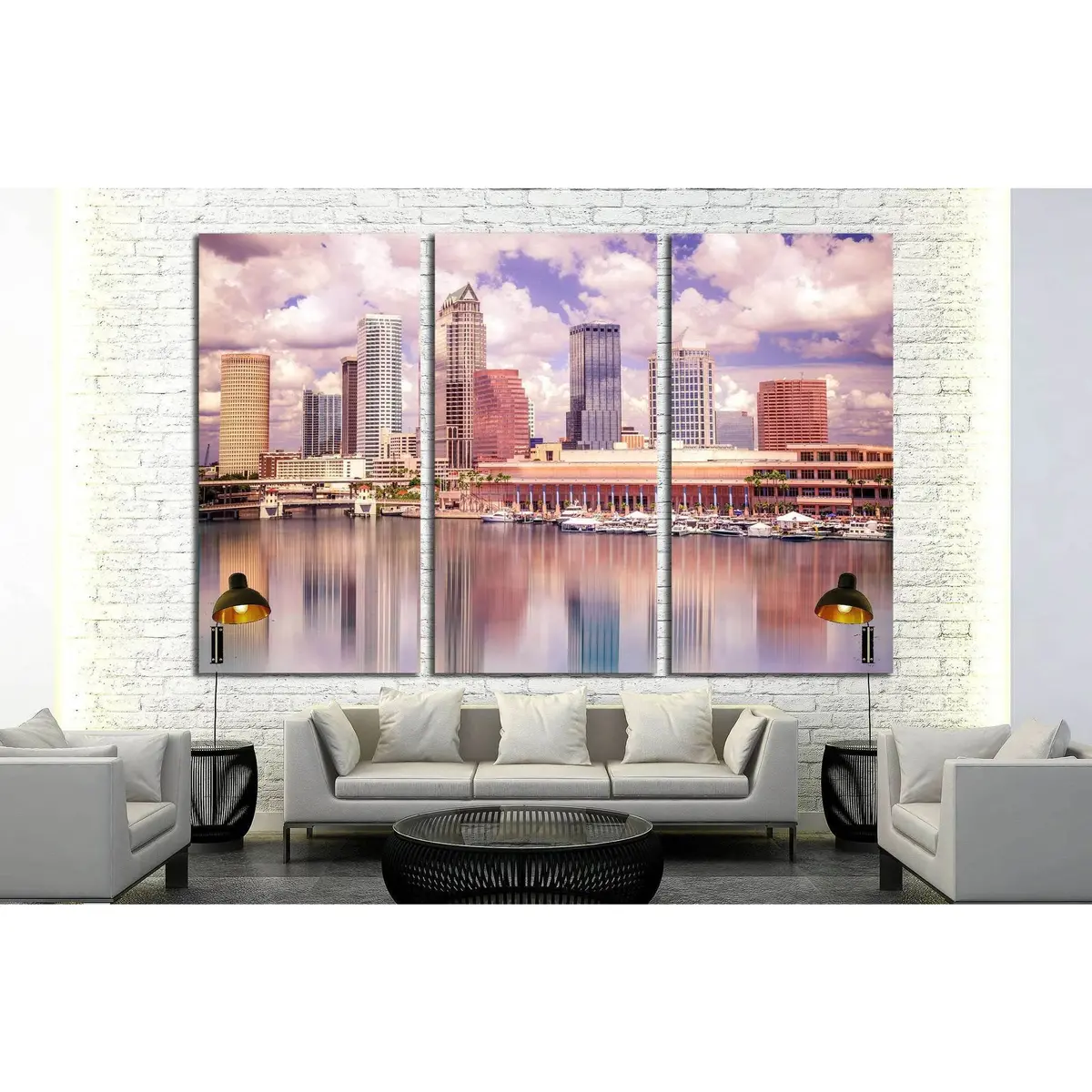 Colorful Tampa Florida Skyline And Bay №1759 Ready To Hang Canvas Print 5