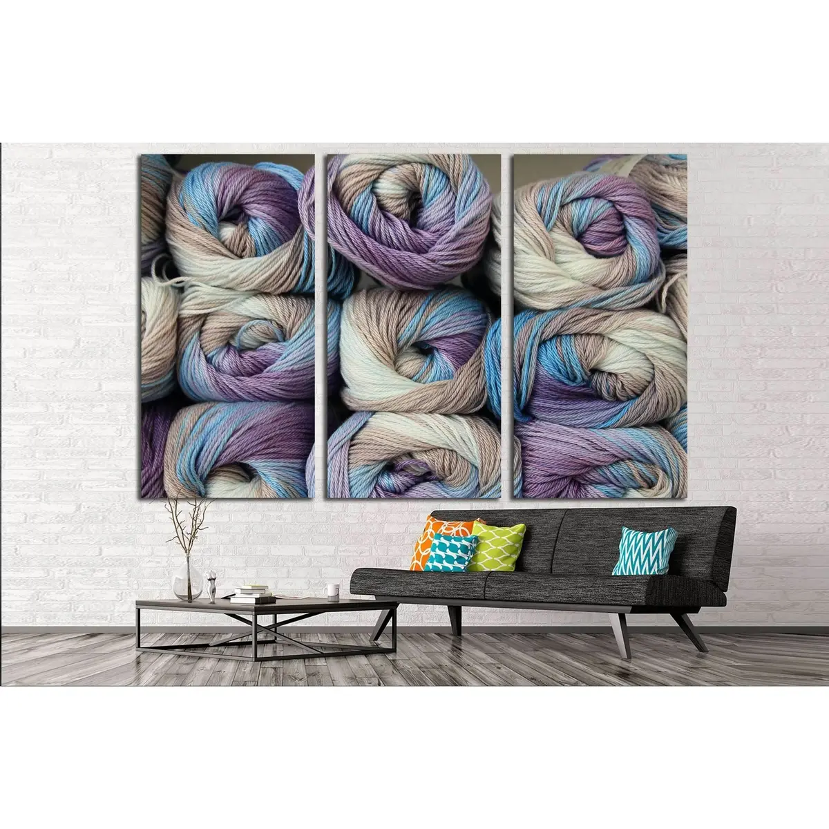 Colorful Yarn №2539 Ready To Hang Canvas Print 5