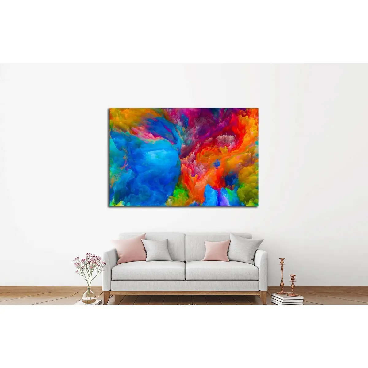Colors Of Imagination Series. Composition Of Colorful Three Dimensional №2557 Ready To Hang Canvas Print 3