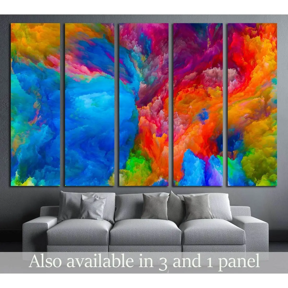 Vibrant 3D Canvas Art – Colors of Imagination Series, Piece No. 2557, Ready-to-Hang Wall Decor