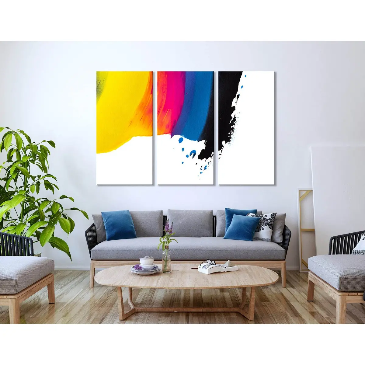 Colors Of Rainbow Abstract №04412 Ready To Hang Canvas Print 5