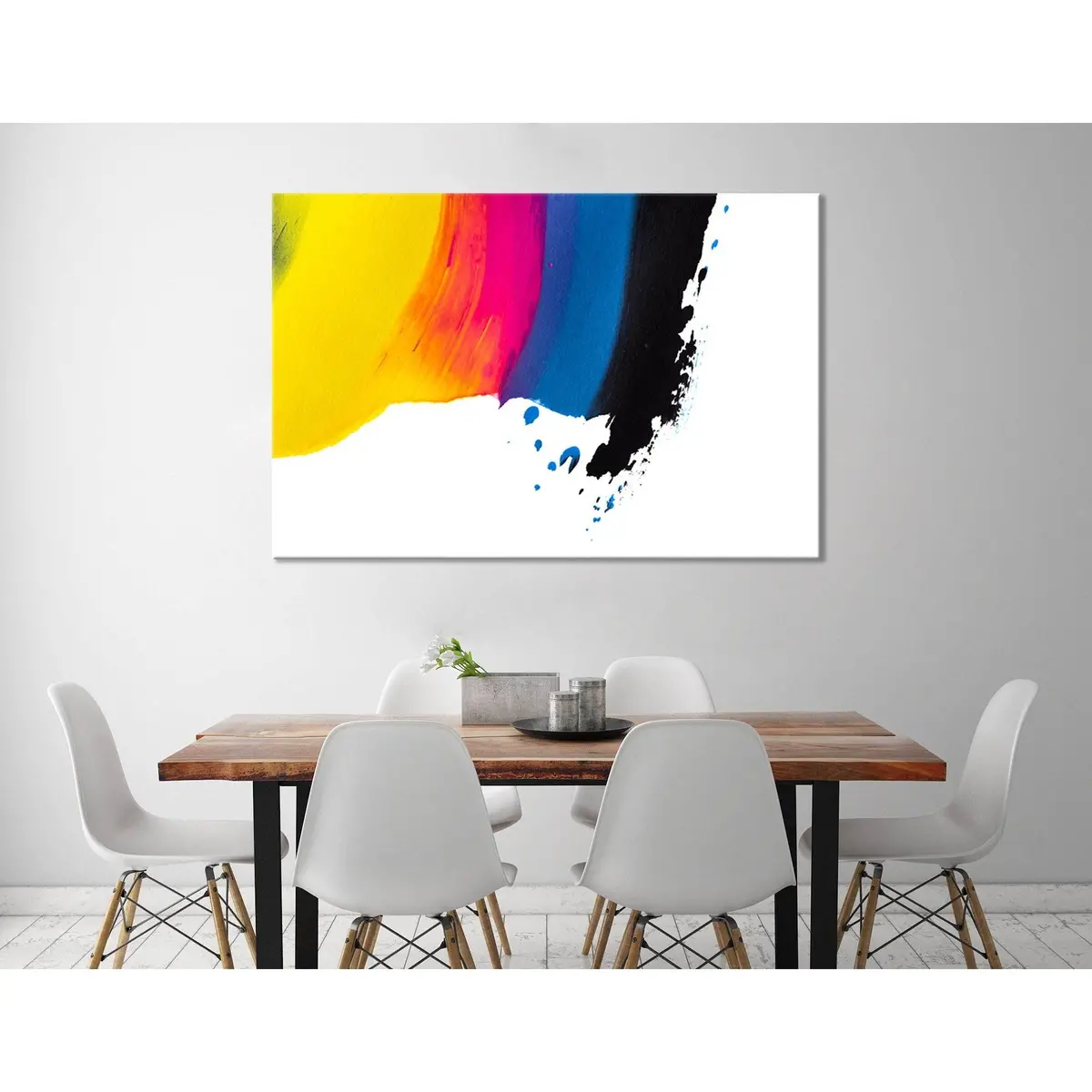 Colors Of Rainbow Abstract №04412 Ready To Hang Canvas Print 1