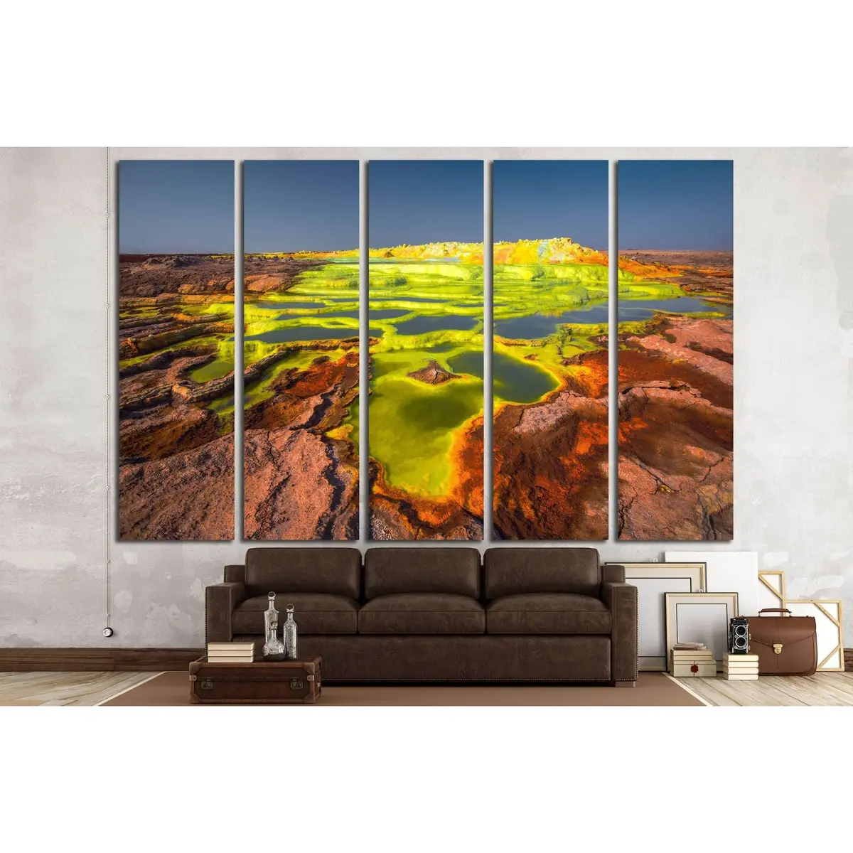 Vibrant Dalol Volcano Canvas Art – Ethiopian Danakil Desert Wall Decor - Image 3
