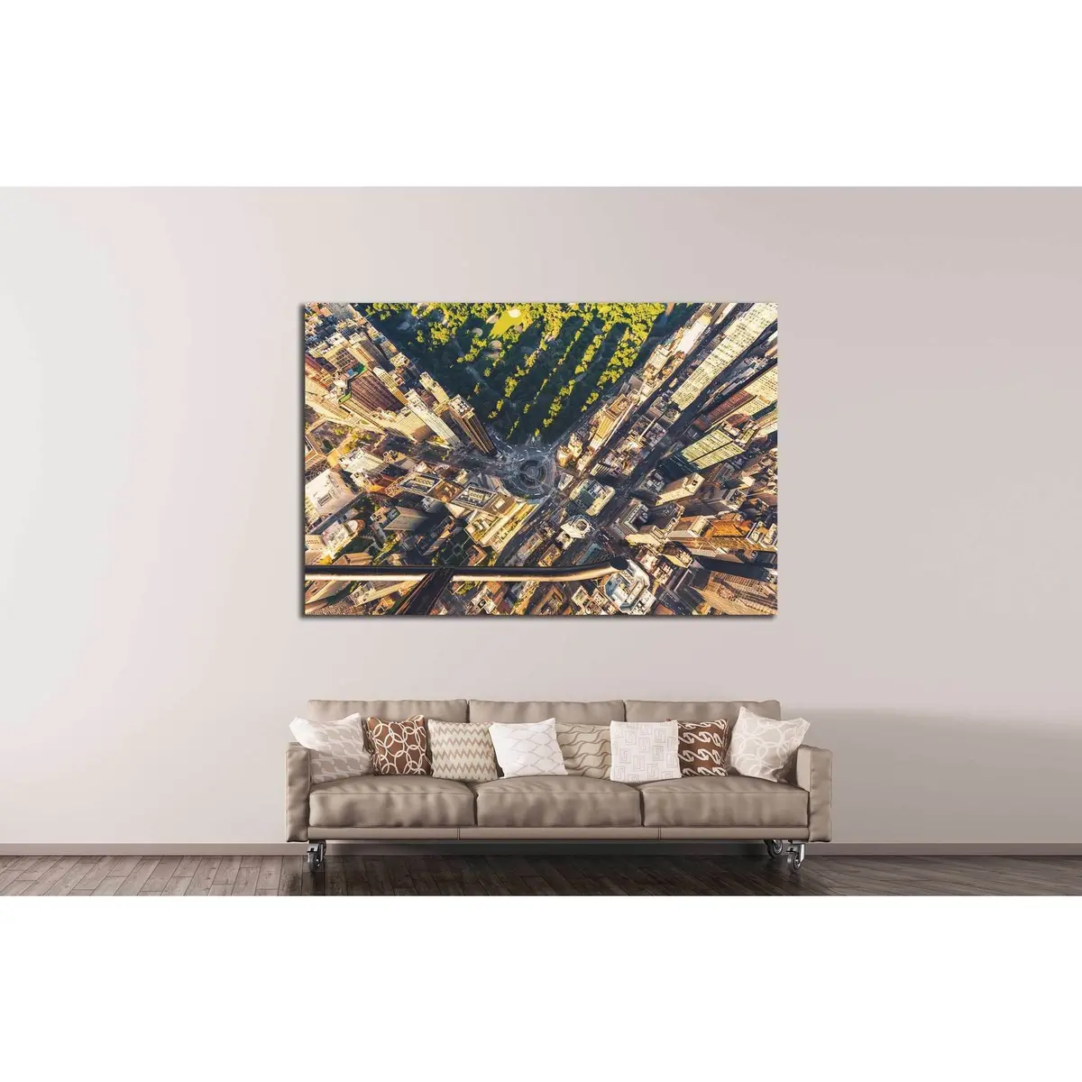 Columbus Circle And Central Park In New York City At Sunset №1654 Ready To Hang Canvas Print 3