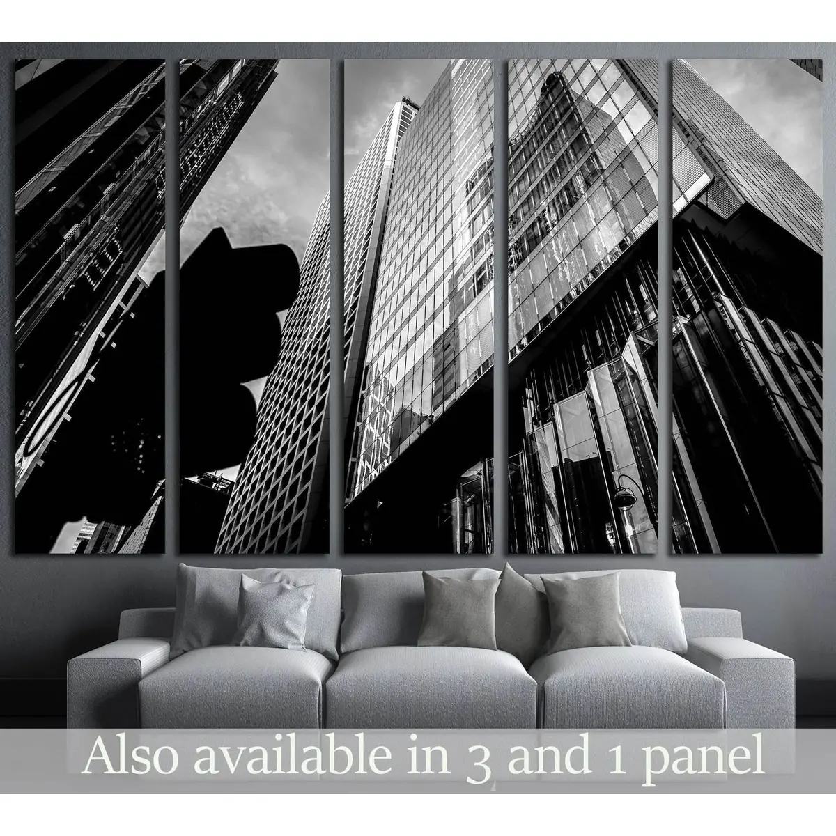 Hong Kong Cityscape Canvas Art – Commercial Building #1561, Ready-to-Hang Print