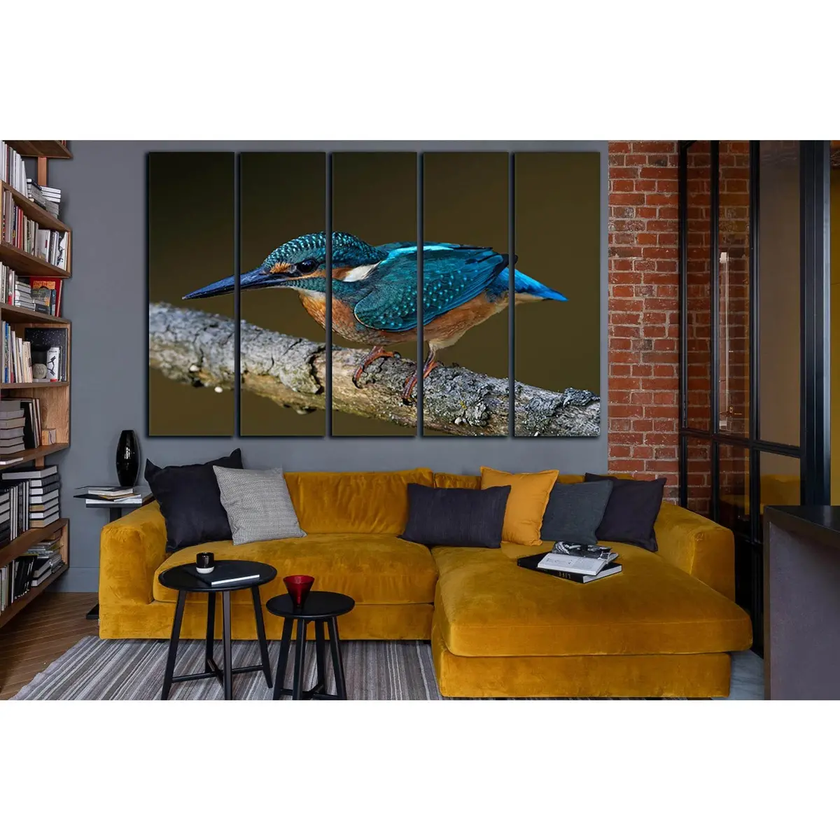 Common Kingfisher Close-Up Canvas Print №SL1022 – Ready-to-Hang Wall Art - Image 3