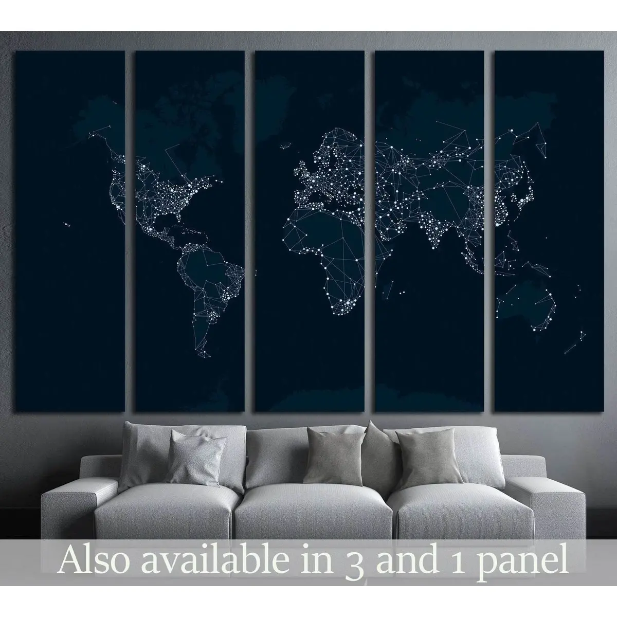 Vintage 1931 World Communications Infrastructure Map – Ready-to-Hang Canvas Wall Art