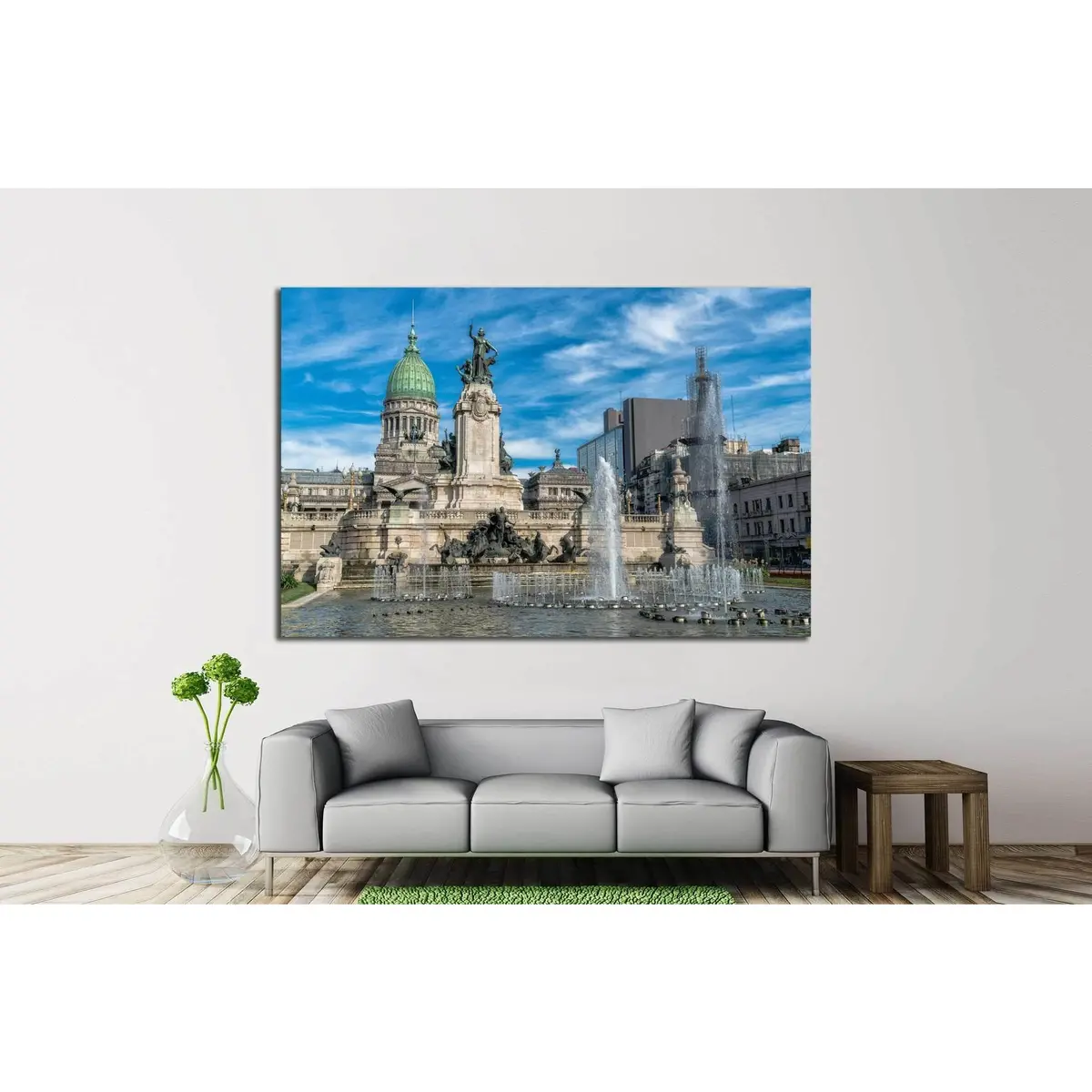 Congress Of The Argentina, Buenos Aires, Argentina №1239 Ready To Hang Canvas Print 2