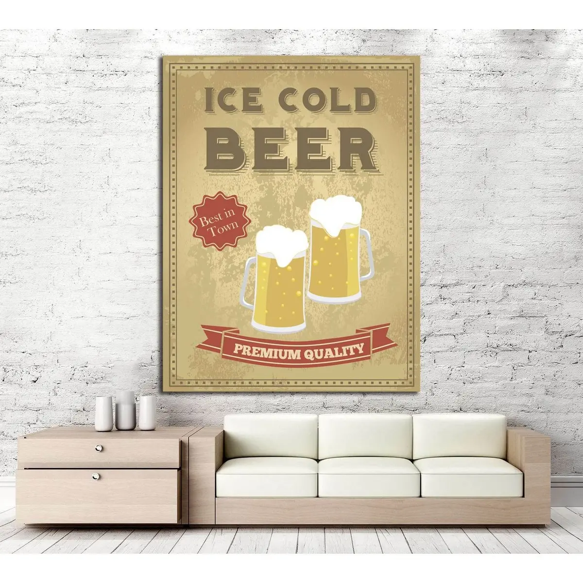 Copy Of Art Canvas In Vintage Style №4504 Ready To Hang Canvas Print 1