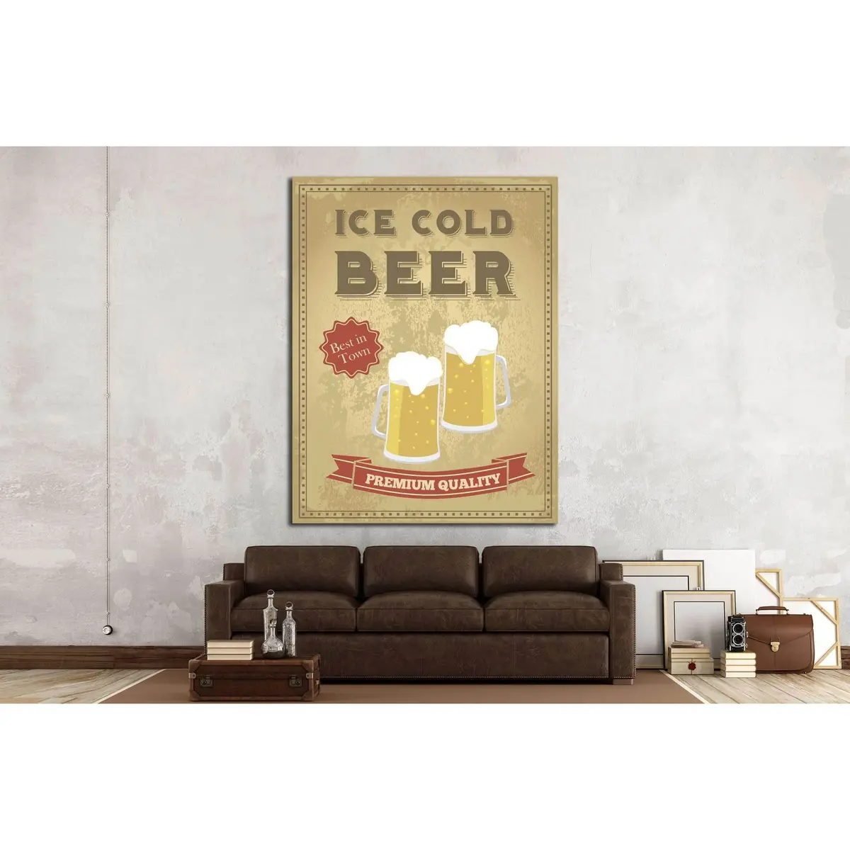 Copy Of Art Canvas In Vintage Style №4504 Ready To Hang Canvas Print 3