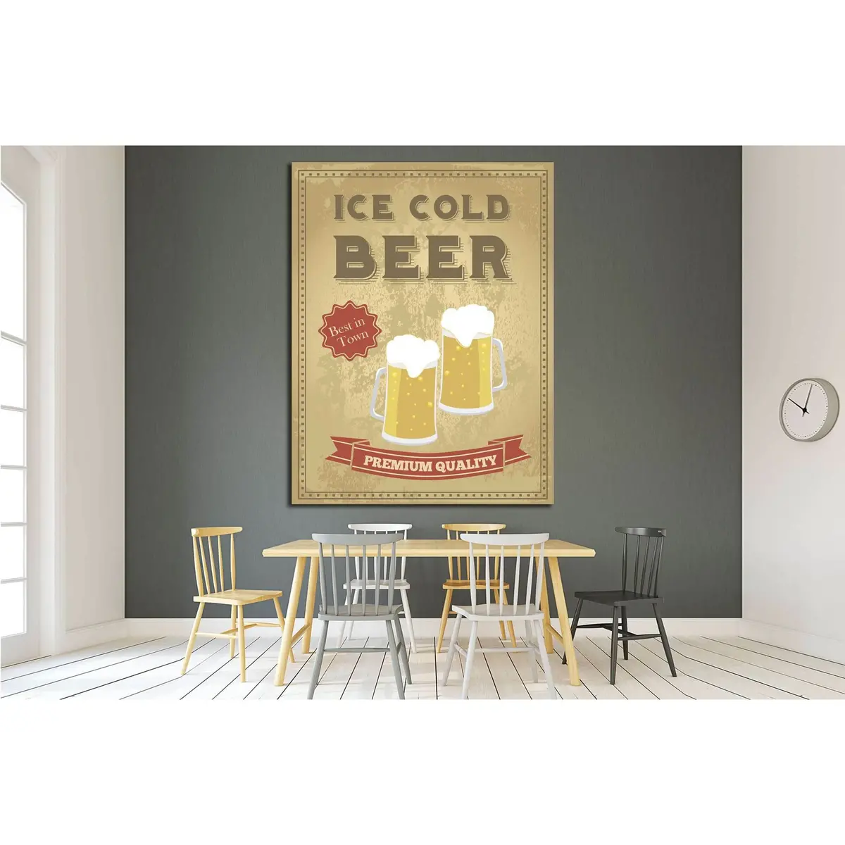 Copy Of Art Canvas In Vintage Style №4504 Ready To Hang Canvas Print 2