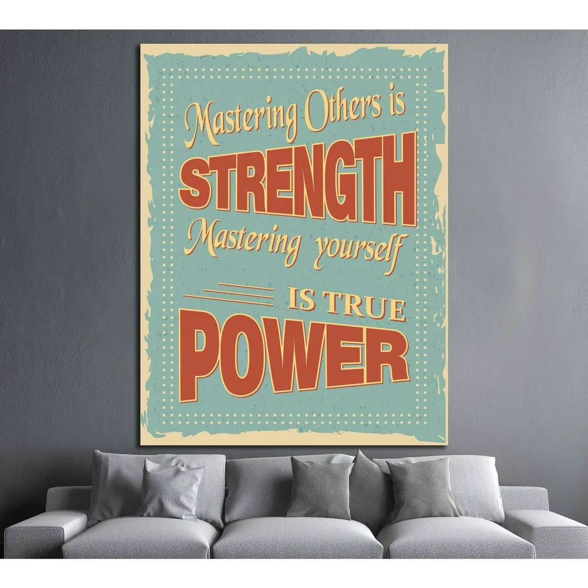 Copy Of Art Canvas In Vintage Style №4506 Ready To Hang Canvas Print 1