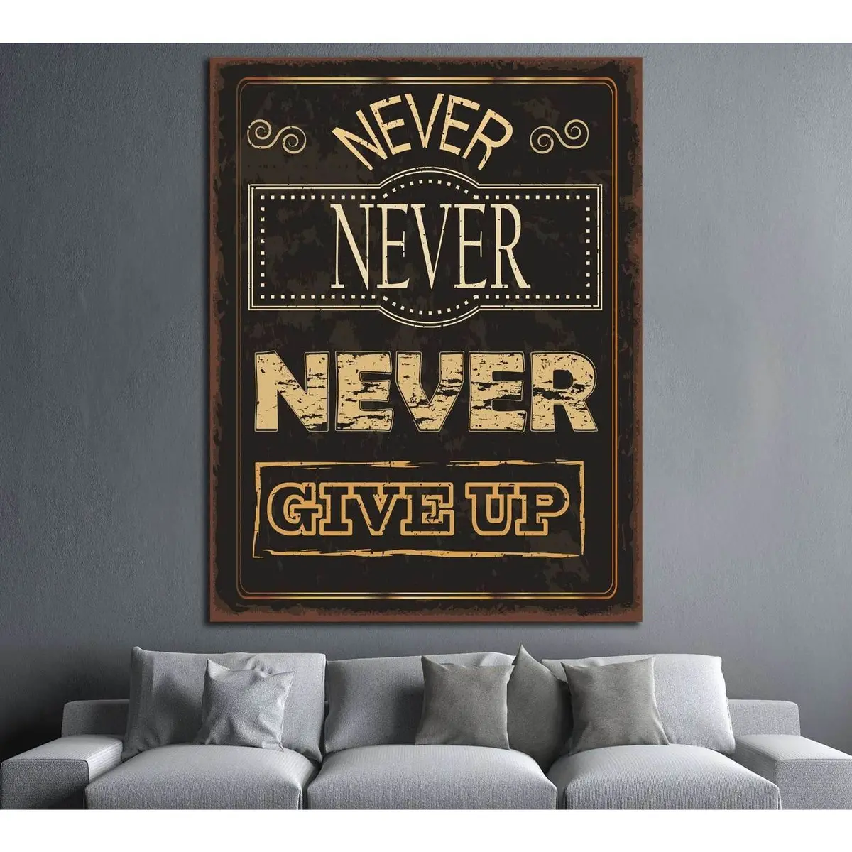 Copy Of Art Canvas In Vintage Style №4511 Ready To Hang Canvas Print 1