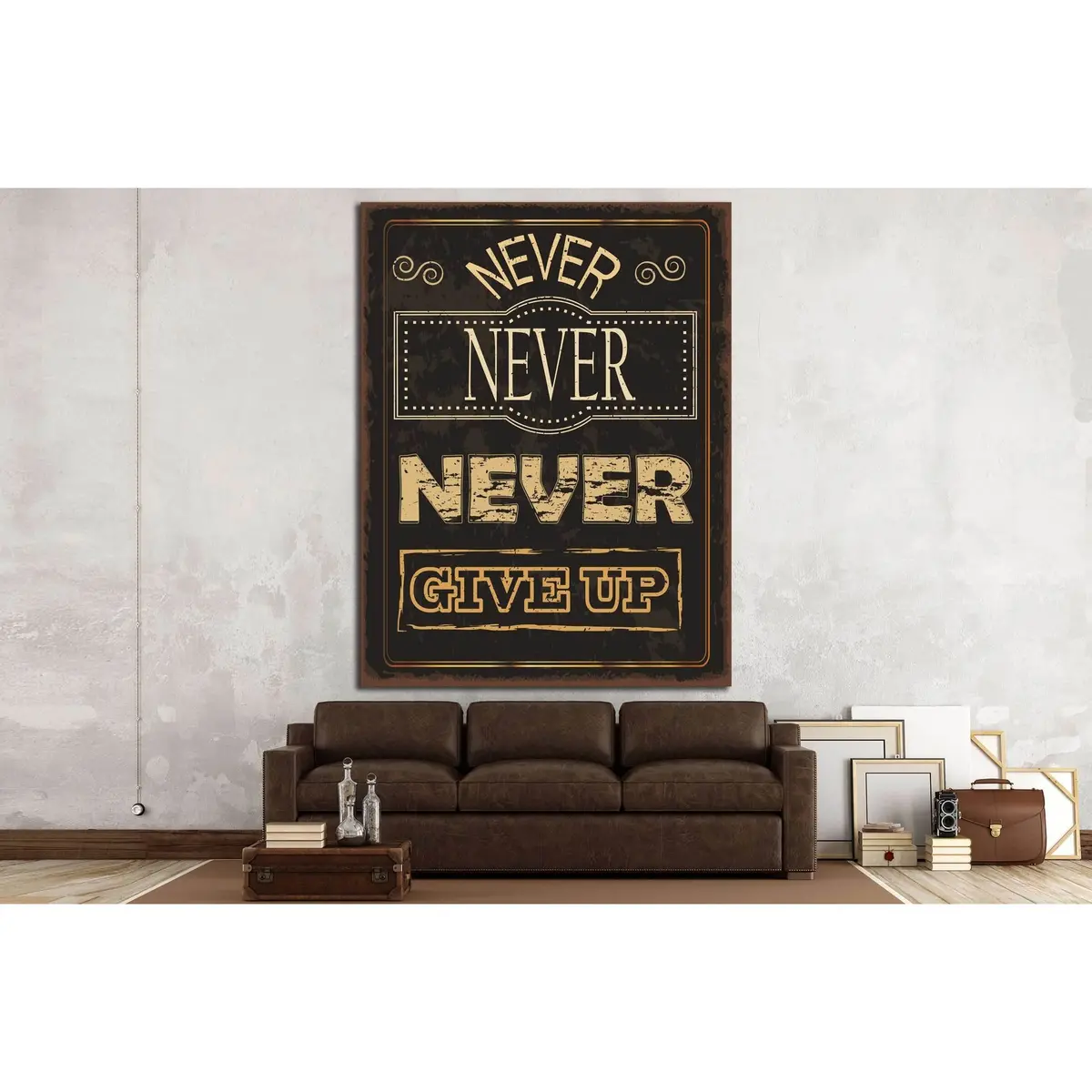 Copy Of Art Canvas In Vintage Style №4511 Ready To Hang Canvas Print 3