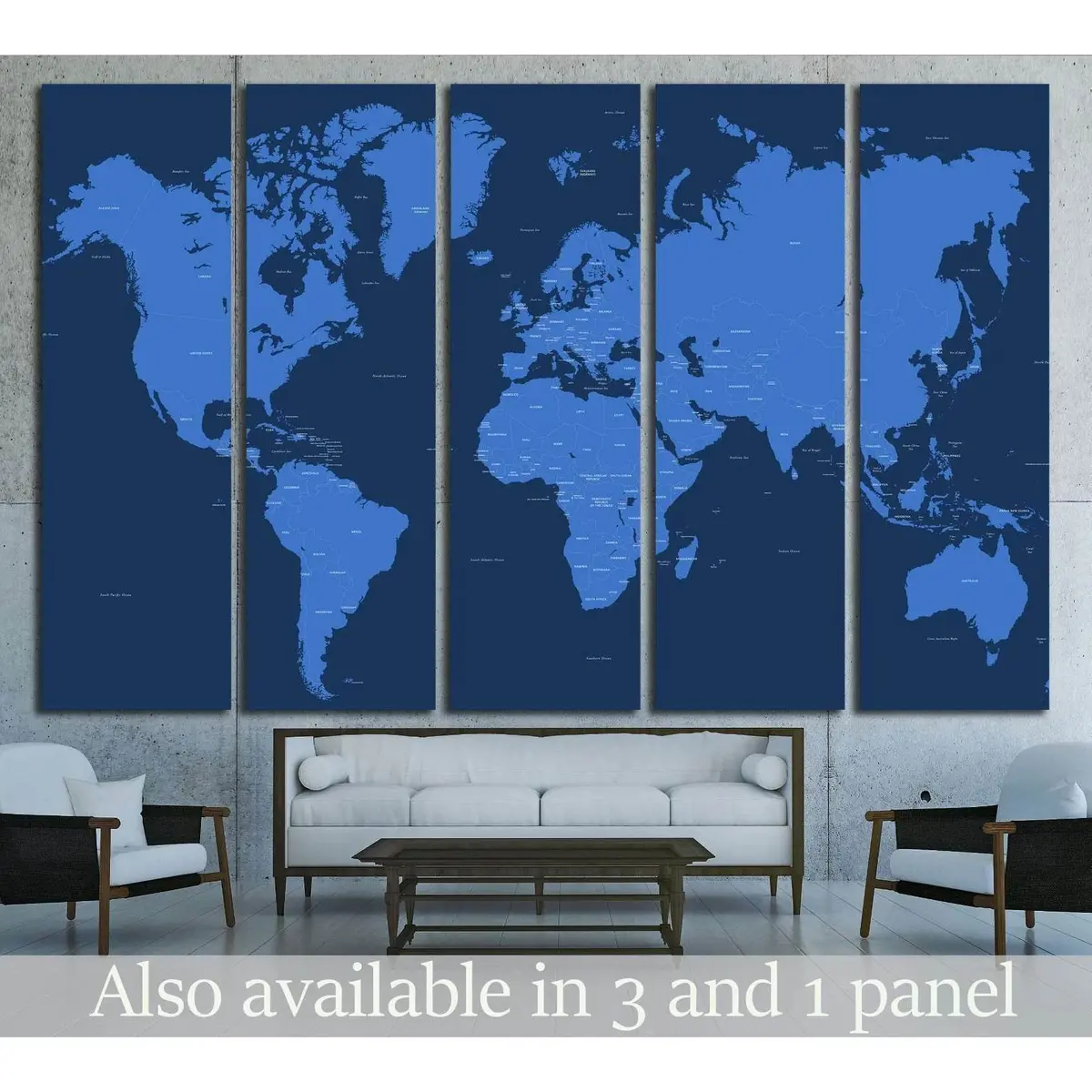 Vintage-Inspired World Map Canvas Art Print #1502