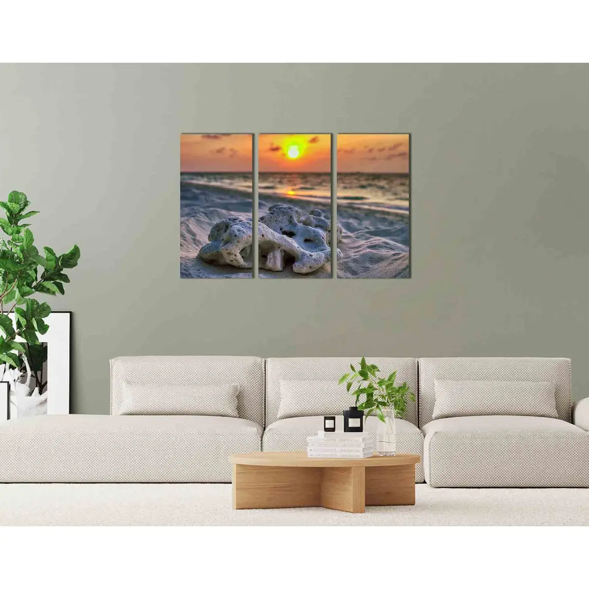 Coral At Dawn Background №D1760 Ready To Hang Canvas Print 5