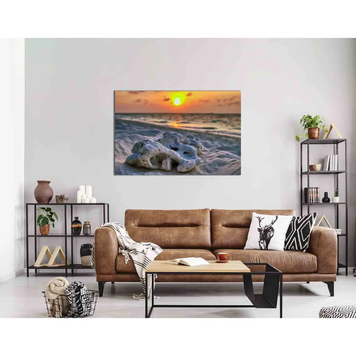 Coral At Dawn Background №D1760 Ready To Hang Canvas Print 3