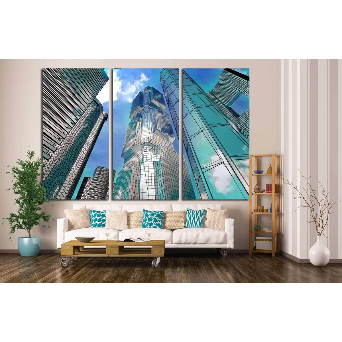 Corporate Buildings In Perspective №1785 Ready To Hang Canvas Print 5