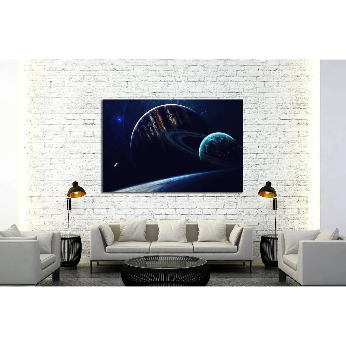 Cosmic Art, Science Fiction Wallpaper. Beauty Of Deep Space. №2423 Ready To Hang Canvas Print 3