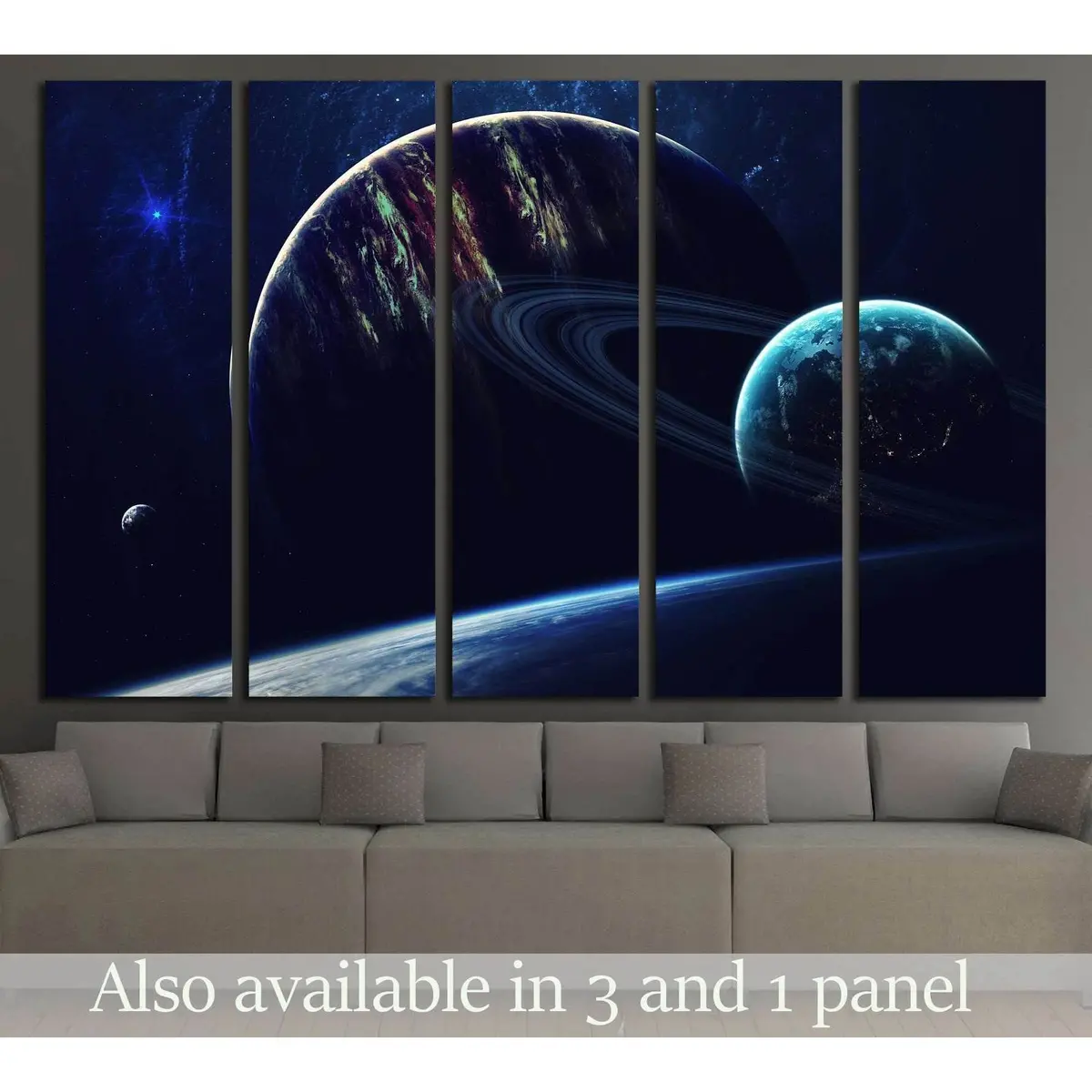 Deep Space Cosmic Wallpaper – Sci-Fi Canvas Art Print, Ready-to-Hang Wall Decor #2423