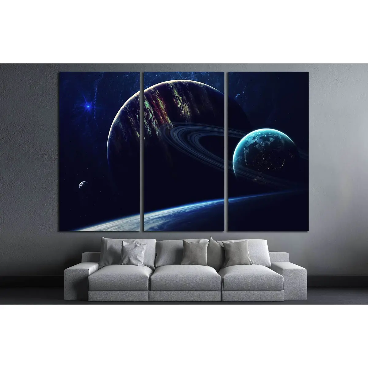 Cosmic Art, Science Fiction Wallpaper. Beauty Of Deep Space. №2423 Ready To Hang Canvas Print 5