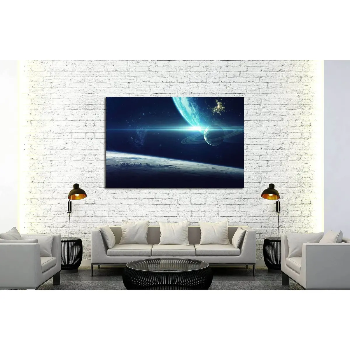 Cosmic Art, Science Fiction Wallpaper. Beauty Of Deep Space. №2424 Ready To Hang Canvas Print 3