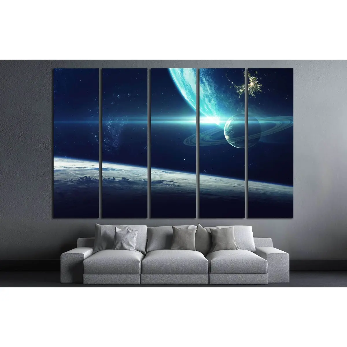 Deep Space Canvas Art – Sci-Fi Wallpaper Print #2424, Premium Ready-to-Hang Wall Decor - Image 3