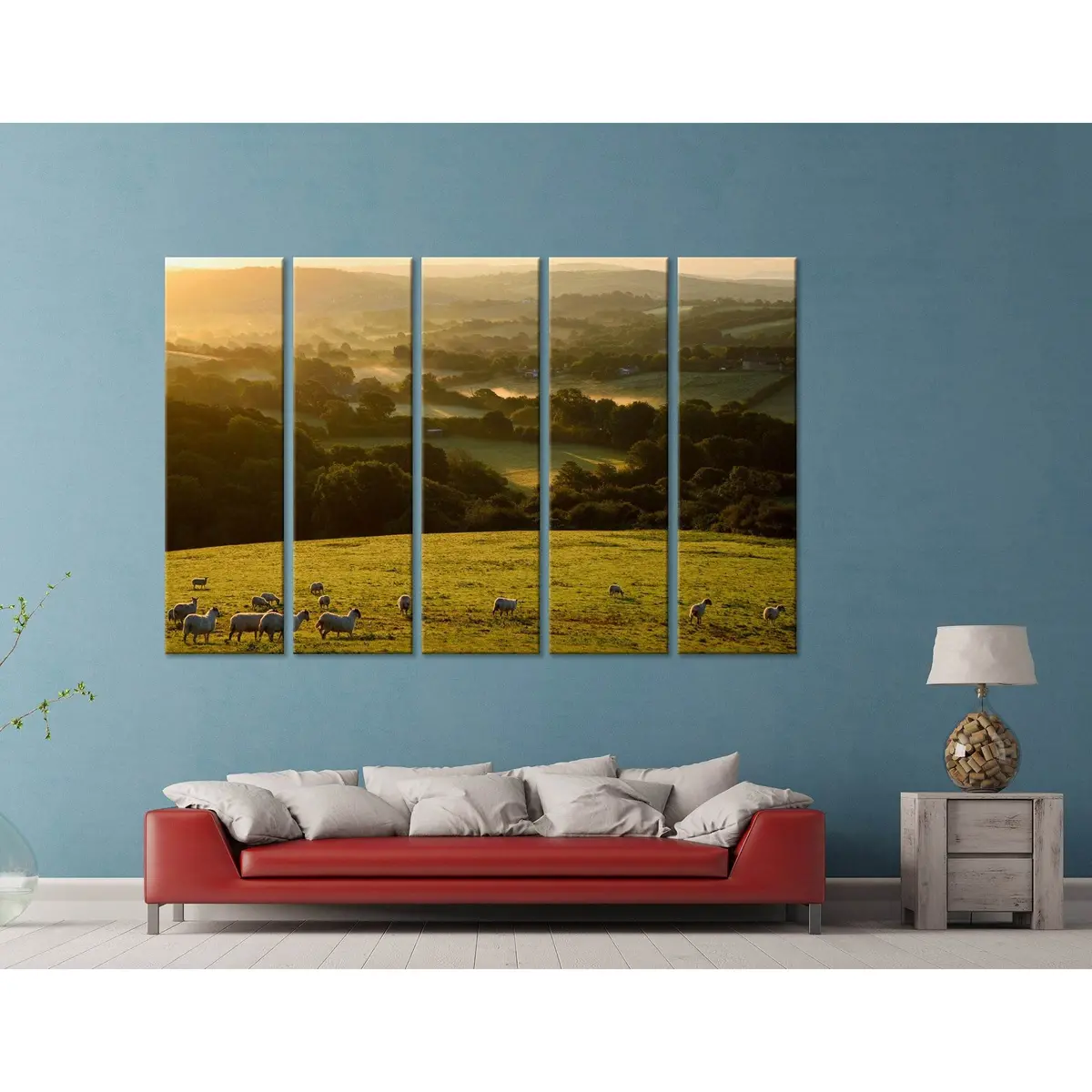 Sunrise Countryside Scene #04240 — Ready-to-Hang Canvas Wall Art