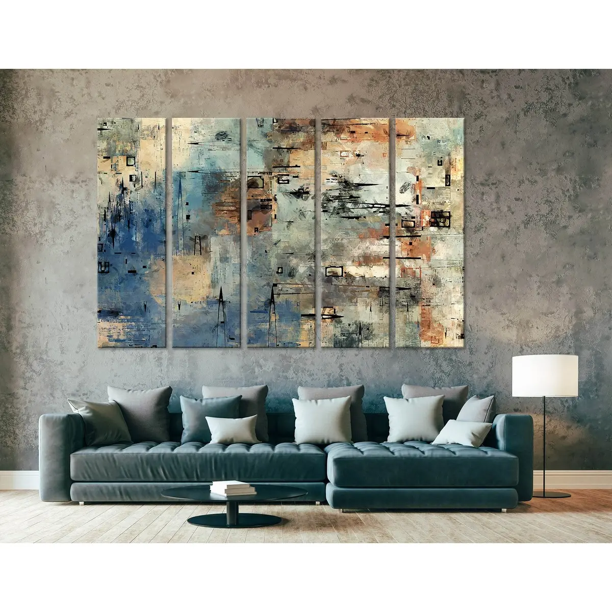 Premium Abstract Color Canvas Art №04338 – Ready-to-Hang Wall Decor - Image 3
