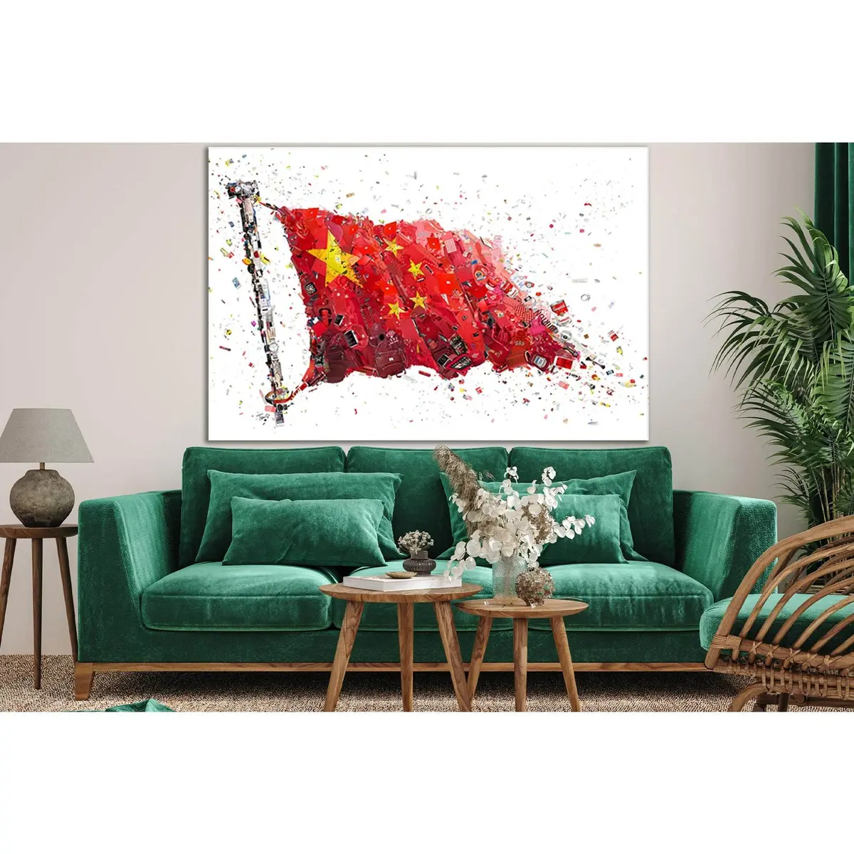 Creative Flag Of China №Sl1162 Ready To Hang Canvas Print 1