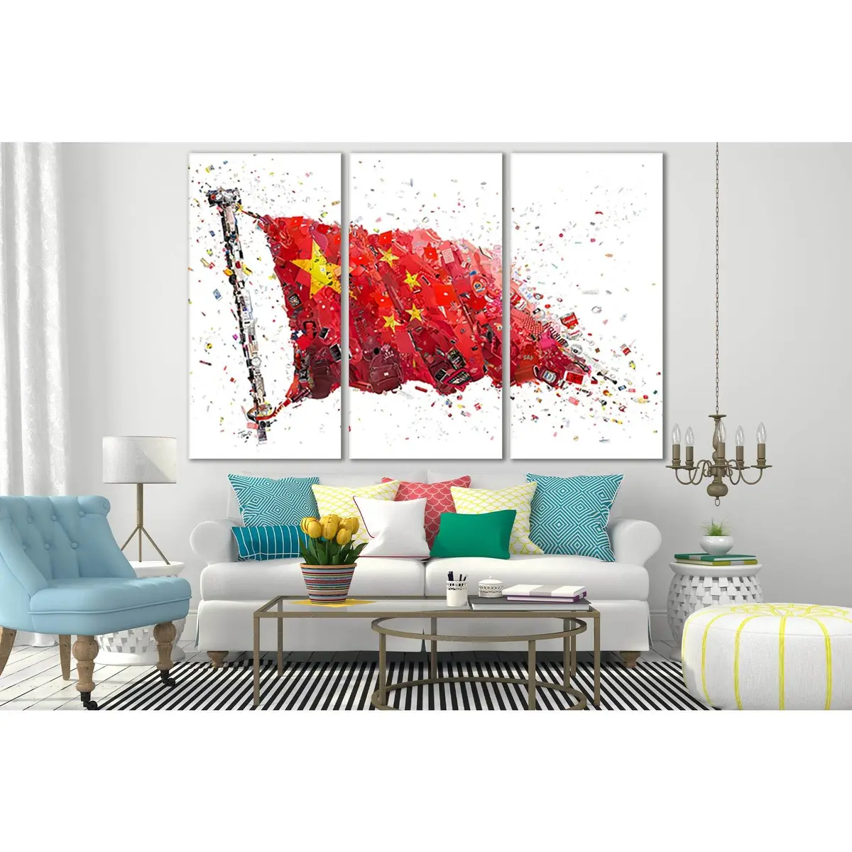 Creative Flag Of China №Sl1162 Ready To Hang Canvas Print 5