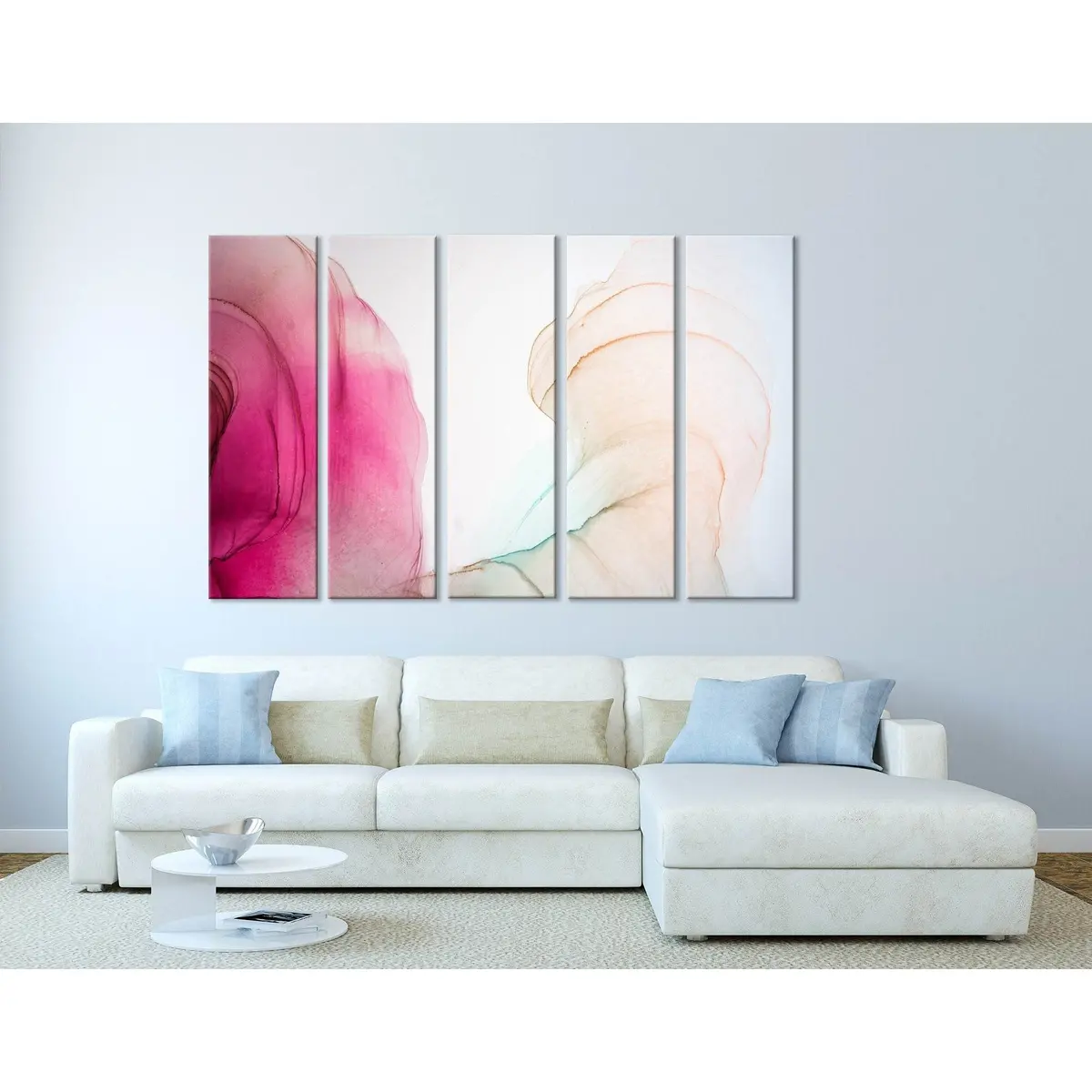 Crimson Rose Abstract Canvas Art Print №04276 – Ready to Hang