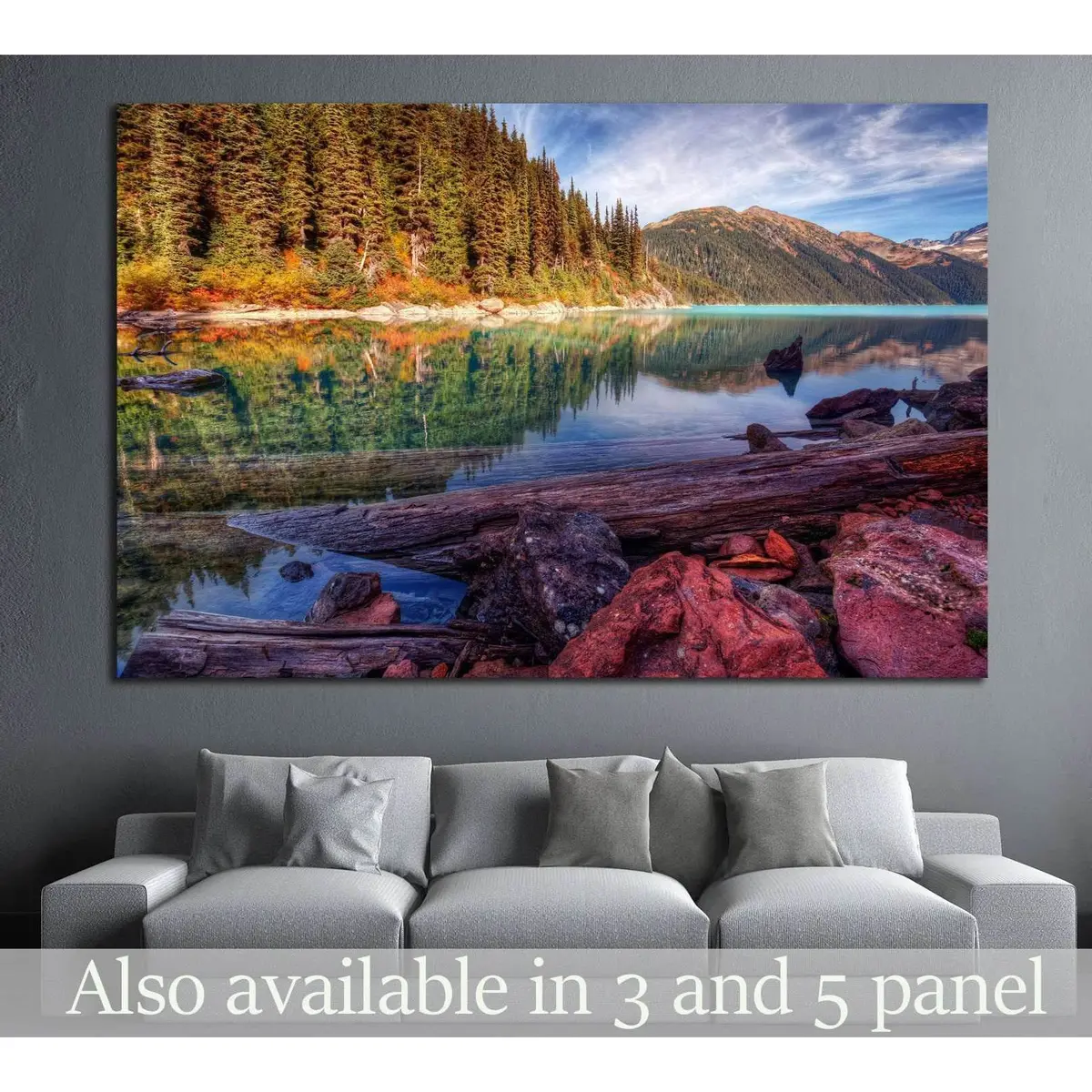 Crisp Clear Mountain Lake №851 Ready To Hang Canvas Print 1