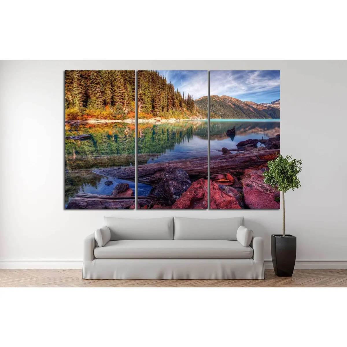 Crisp Clear Mountain Lake №851 Ready To Hang Canvas Print 5