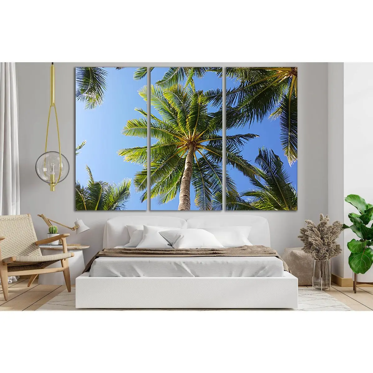 Crown Palm Under Blue Sky №Sl513 Ready To Hang Canvas Print 5