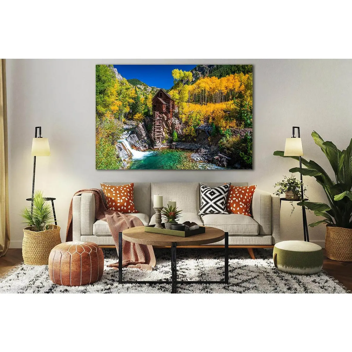 Crystal Mill Water Mill №Sl633 Ready To Hang Canvas Print 1