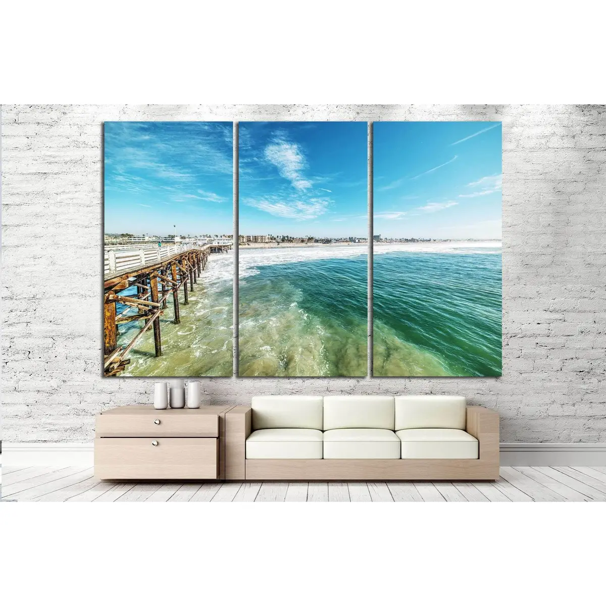 Crystal Pier In San Diego, California №1032 Ready To Hang Canvas Print 5