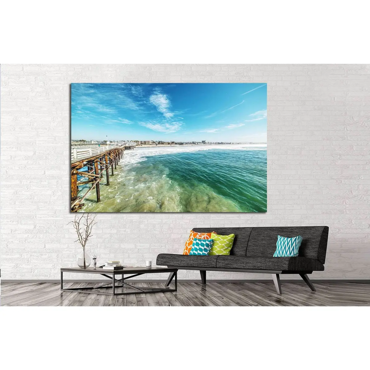 Crystal Pier In San Diego, California №1032 Ready To Hang Canvas Print 3